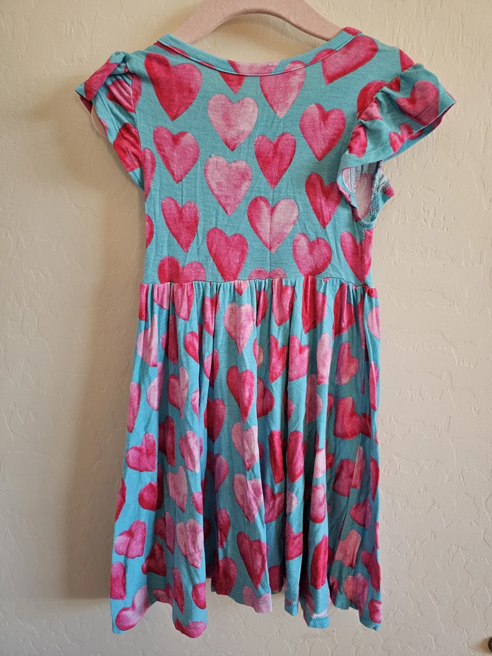 Posh Peanut Queen Of Hearts Ruffled Cap Sleeve Twirl Dress 2T